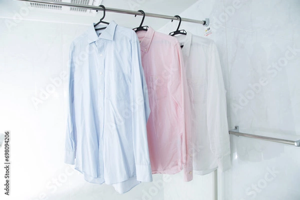 Fototapeta 浴室乾燥機を使って洗濯物を乾かす