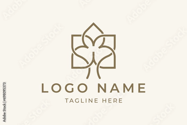 Fototapeta Abstract clover leaf logo design