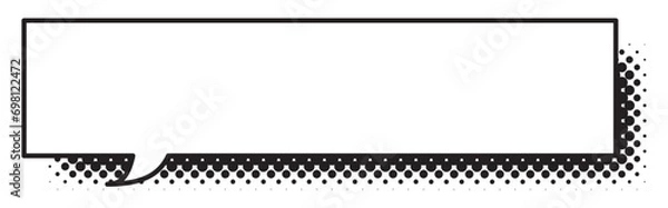 Fototapeta 吹き出しのイラスト13【ハーフトーン影】