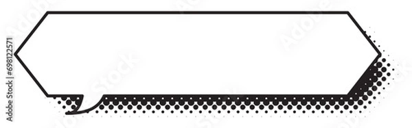 Fototapeta 吹き出しのイラスト15【ハーフトーン影】