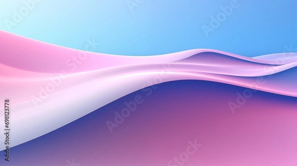 Fototapeta abstract background with waves, abstract background of smooth and wavy sand dunes with blue and pink color effect , Ai generated image