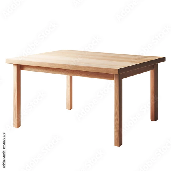 Fototapeta Side view of wood table with transparent background