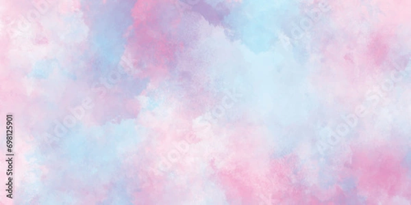 Fototapeta Creative paint gradients multicolor watercolor background, pastel watercolor paper textured illustration with splashes, splashes and stains for presentation and cover, Colorful and acrylic Rainbow.