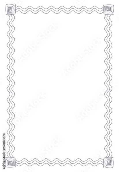 Fototapeta certificate or diploma template Border frame line decoration for certificate or diploma template and for your text and photo vector art simple line corner icon image.