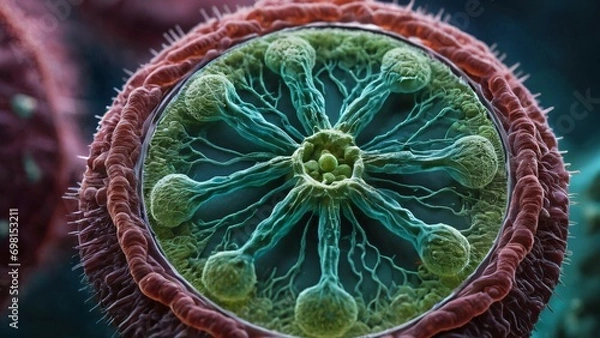 Fototapeta microbiology, Cell under microscrope