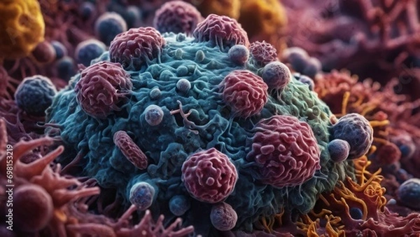 Fototapeta microbiology, Cell under microscrope