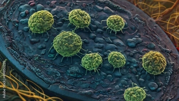 Fototapeta microbiology, Cell under microscrope