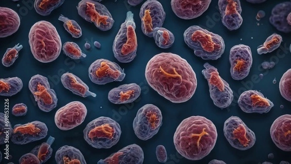 Fototapeta microbiology, Cell under microscrope