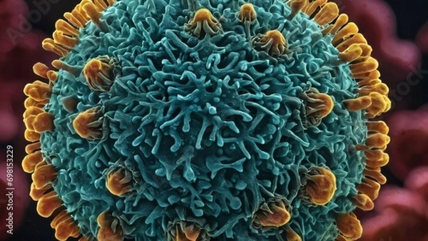 Fototapeta microbiology, Cell under microscrope