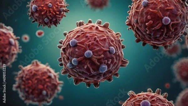 Fototapeta microbiology, Cell under microscrope