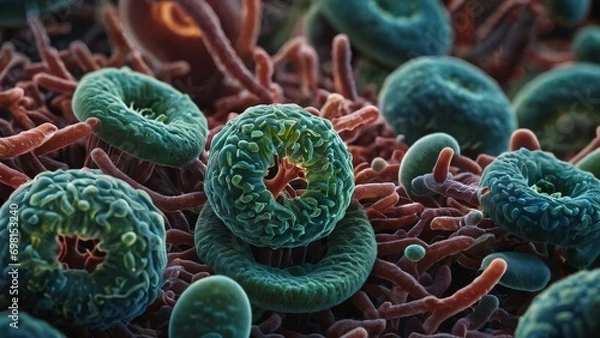 Fototapeta microbiology, Cell under microscrope