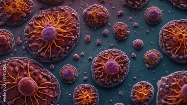 Fototapeta microbiology, Cell under microscrope