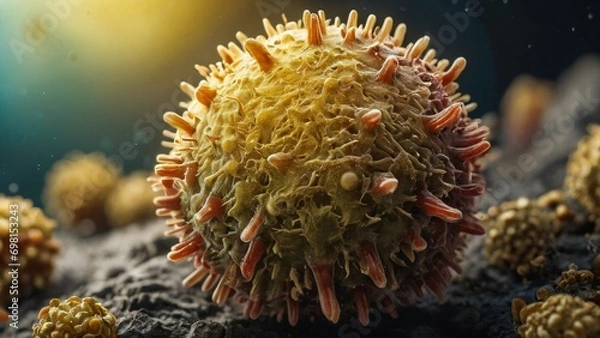 Fototapeta microbiology, Cell under microscrope