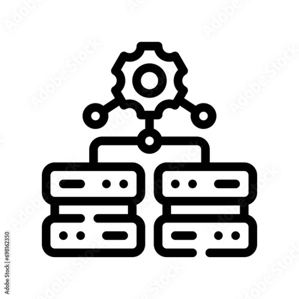 Fototapeta server line icon