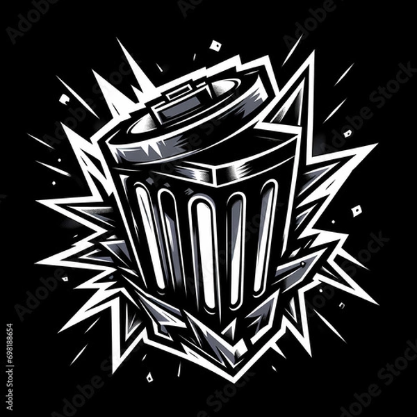 Obraz black and white background