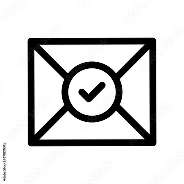 Fototapeta safe mail line icon