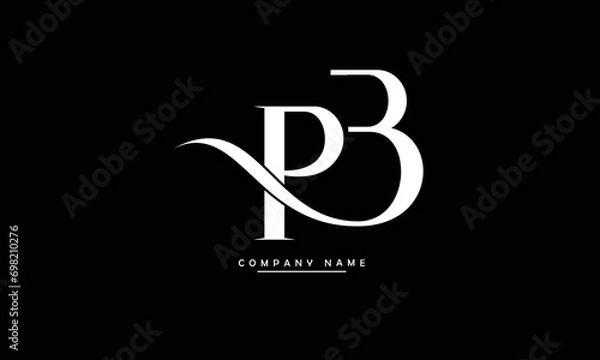 Obraz PB.BP, P, B Abstract Letters Logo Monogram