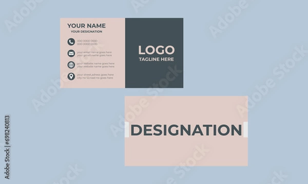 Fototapeta visiting card,business card for business ,Double-sided creative business card template,Clean professional business card template.Clean professional business card