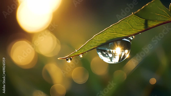 Fototapeta Morning Symphony in a Dewdrop