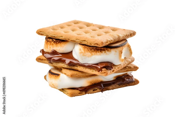Obraz S'mores Biscuit (PNG Cutout) isolated on transparent background