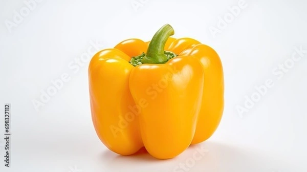 Fototapeta Portrait fresh paprika isolated on white AI Generative
