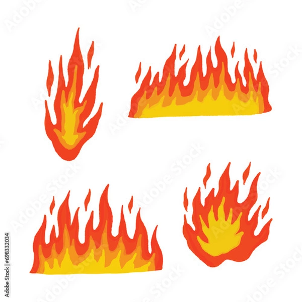 Obraz fire flames set