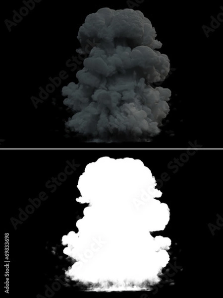 Fototapeta Realistic Explosion Smoke