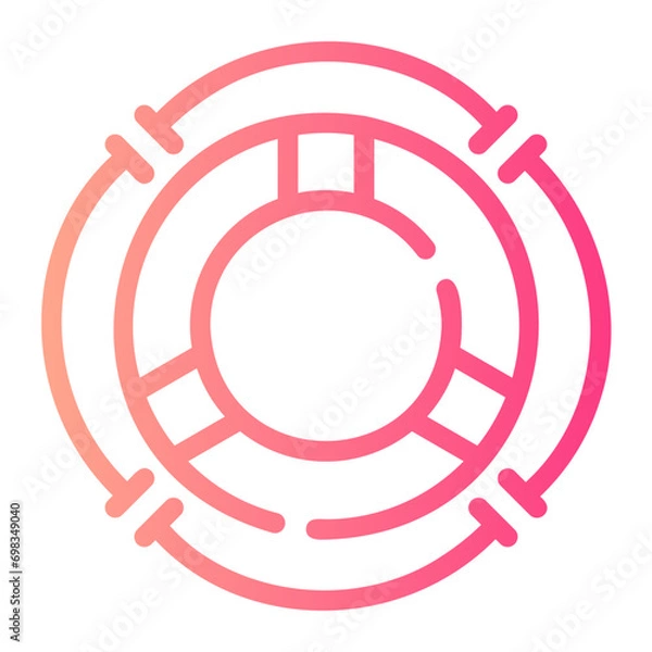 Obraz lifeboat Line Gradient Icon