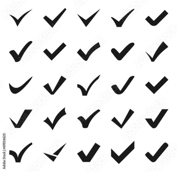Obraz Check mark icons.