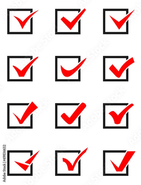 Obraz Check mark icons.