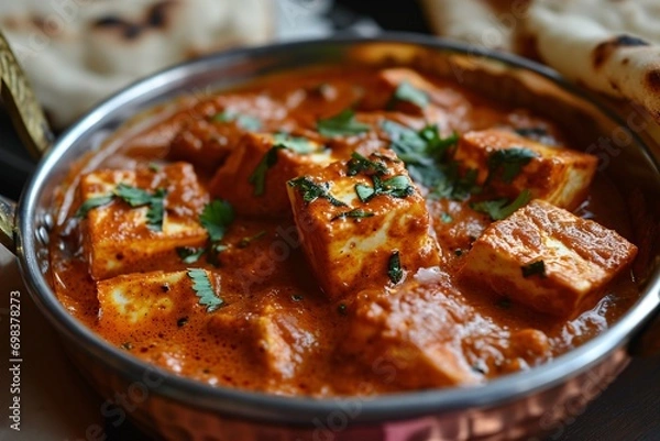 Obraz A delicious meal of curry and bread