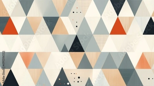 Fototapeta Geometric patterns inspired by Scandinavian textiles.