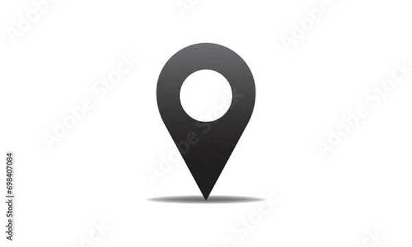 Obraz map pointer icon with shadow