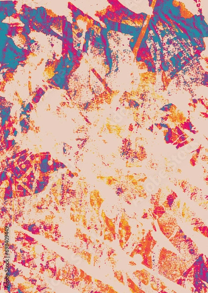 Fototapeta 荒々しい水彩風テクスチャ背景