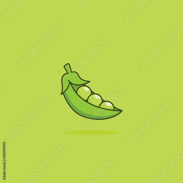 Obraz vegetables peas illustration