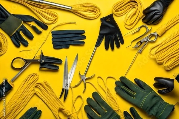 Fototapeta set of tools on white background