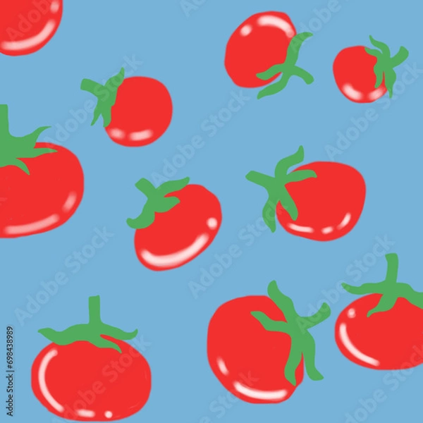 Obraz seamless pattern with tomatoes