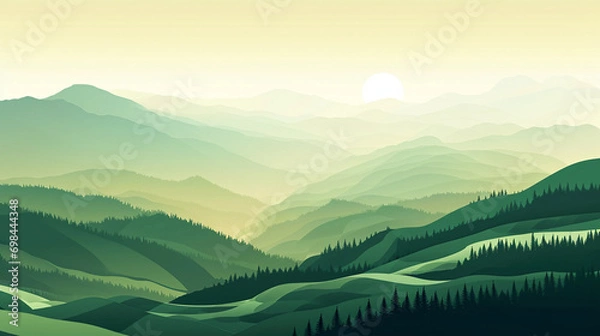 Fototapeta Green landscape background