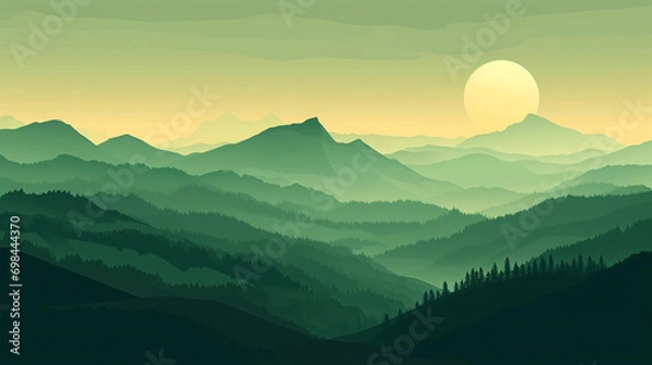 Fototapeta Green landscape background