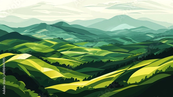 Fototapeta Green landscape background