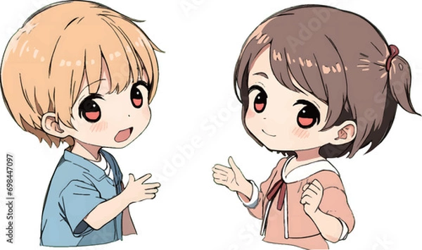 Obraz 会話する子供達