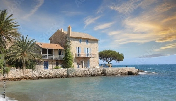 Obraz house on the sea,ai generated 