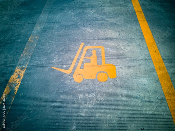 Obraz Background images, textures, roads used only for forklifts within industrial zones.