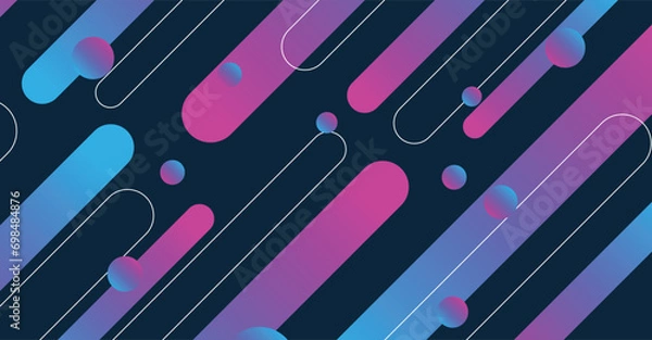 Obraz Abstract colorful minimal geometric background design