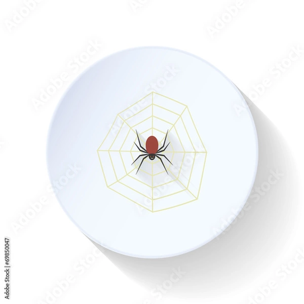 Obraz Spider on the Web flat icon