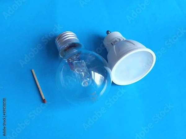 Obraz evolution development of light objects matches bulb led lamp source centuries