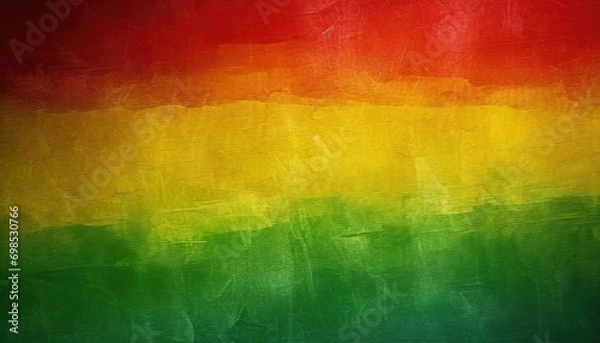 Fototapeta Black History Month Celebration Background. A textured canvas with grunge texture in red, yellow, and green paint colors, symbolizing the significance of Black History Month.
