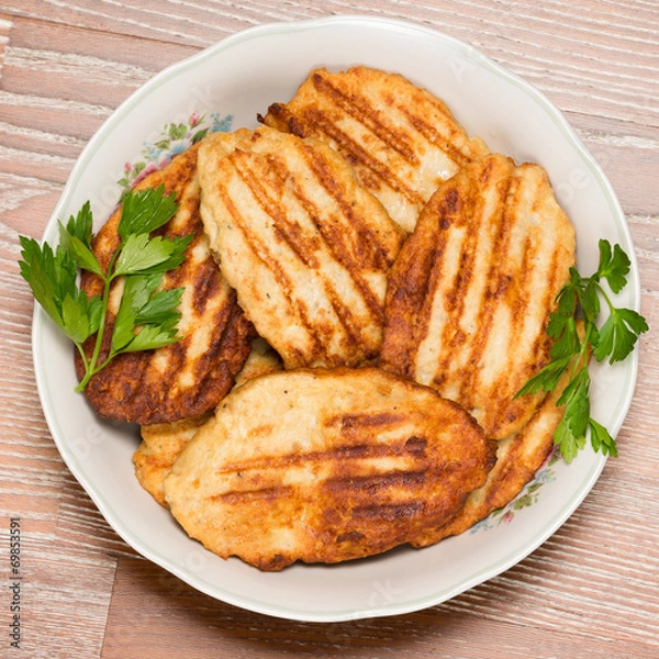 Obraz many meat cutlets,