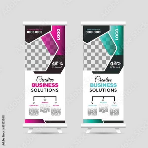 Obraz Innovative Roll up banner stand template design.