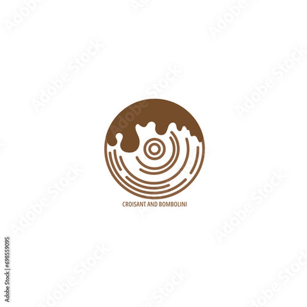 Obraz croisant bombolini cake bakery shop logo